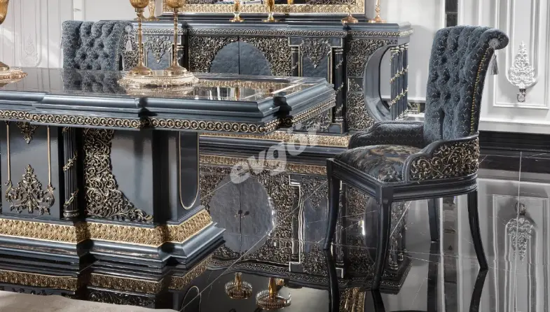 Piraye Mavi Klasik Sandalye - 1