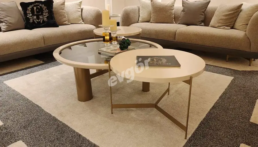 Porto Modern Cam Orta Sehpa - 1