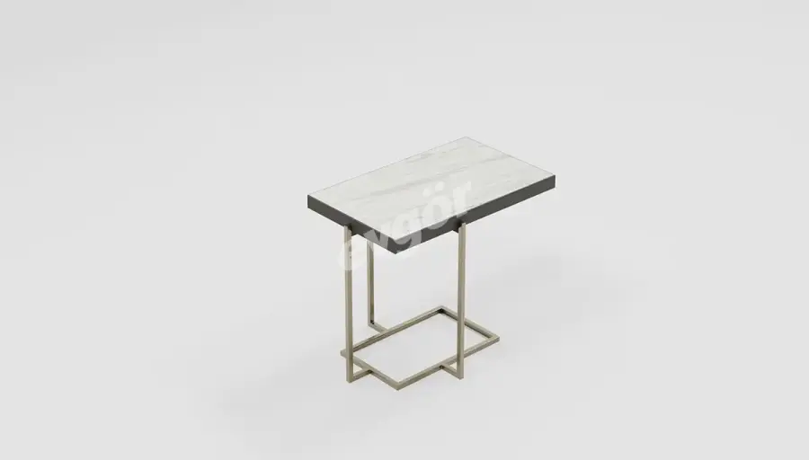 Raven Modern Seramik Kare Yan Sehpa - 1