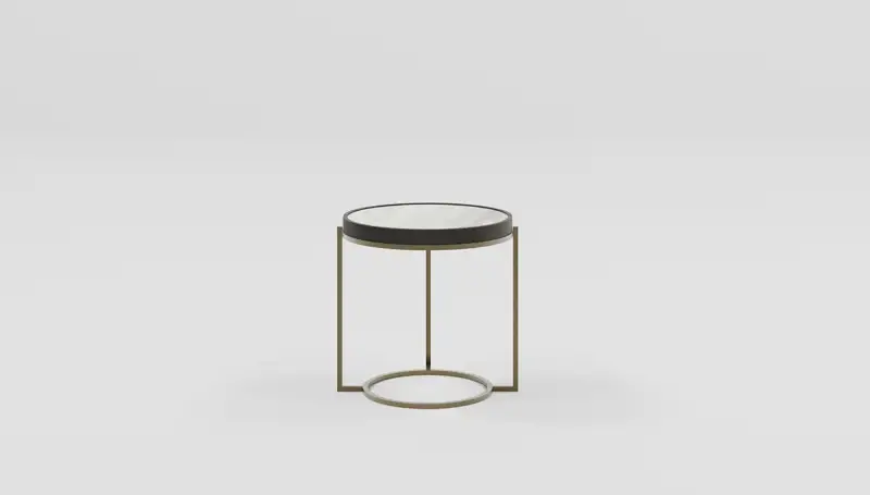 Raven Modern Seramik Yuvarlak Yan Sehpa