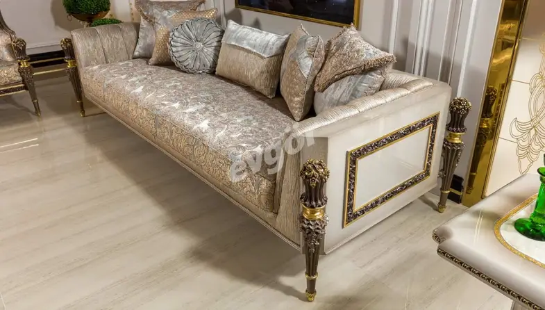 Truva Krem Lüks Koltuk Takımı - 3