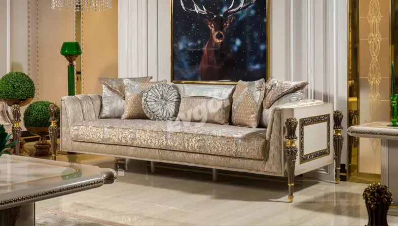 Truva Krem Lüks Koltuk Takımı - 2