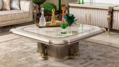 Truva Krem Lüks Orta Sehpa - 1