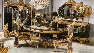 Royal Siyah Klasik Yemek Odası - 1