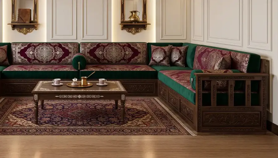 Rumi Wooden Oriental Corner - 3