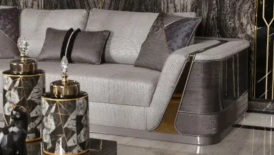 Sabrina Metal Sofa Set - 6