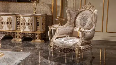 Şahmaran Krem Klasik Berjer - 1