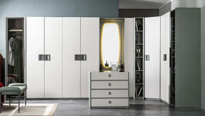 San Marino Modern Corner Wardrobe - 1