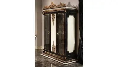 Saraylı Siyah Klasik Yemek Odası - 4