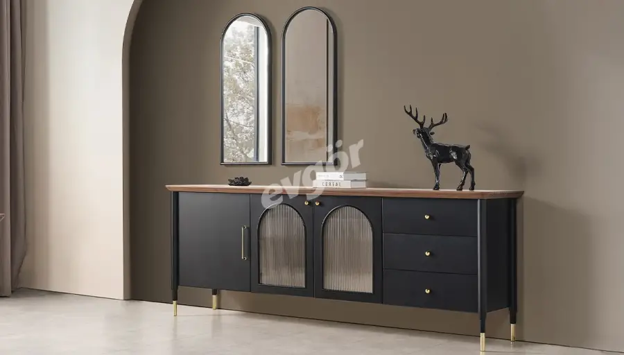 Sarina Siyah Modern Yemek Odası - 3