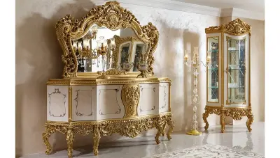 Şehrazat Lake Carved Classic Dining Room - 5