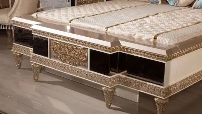 Selçuklu Krem Klasik Yatak Odası - 5