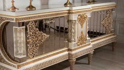 Selçuklu Krem Klasik Yemek Odası - 6