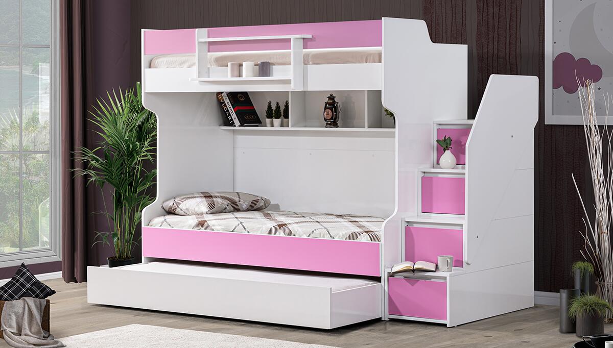 Serna Yavrulu Pink Bunk