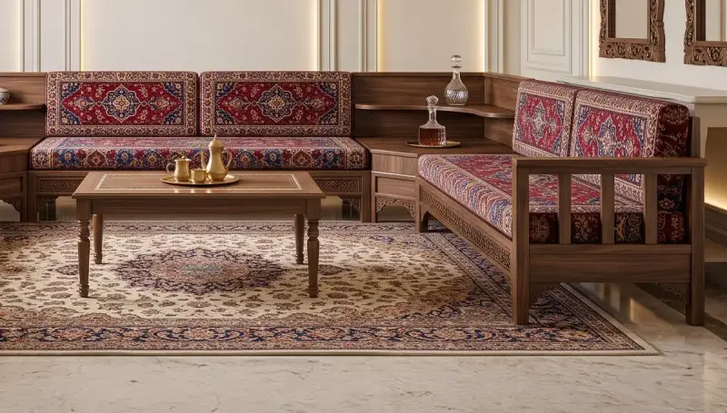Siraz Wooden Oriental Corner - 4