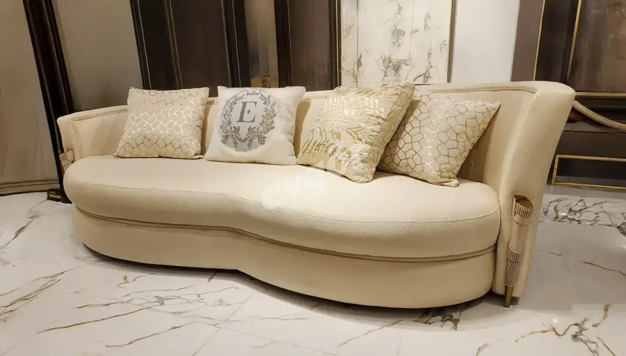 Sirius Luxury Curved Three-Seater Sofa - 1