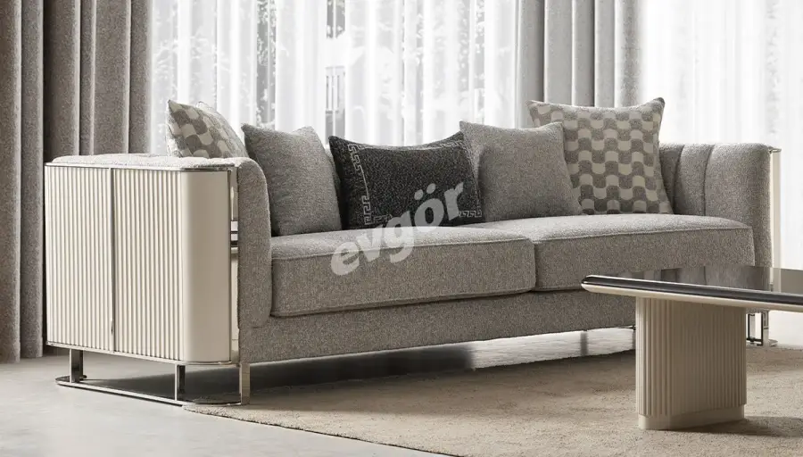 Solid Luxury Sofa Set - 3