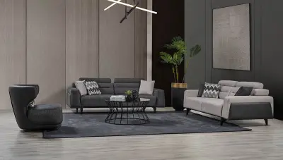 Sorti Anthracite Sofa Set - 1