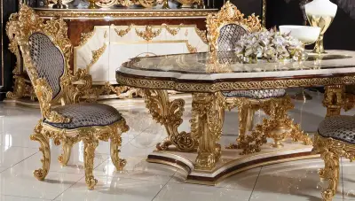 Sultan Krem Klasik Sandalye