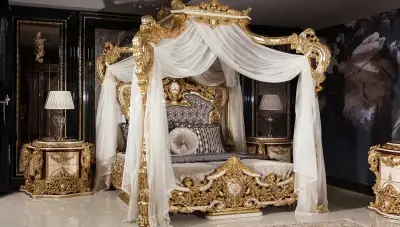 Sultan Krem Klasik Yatak Odası - 3