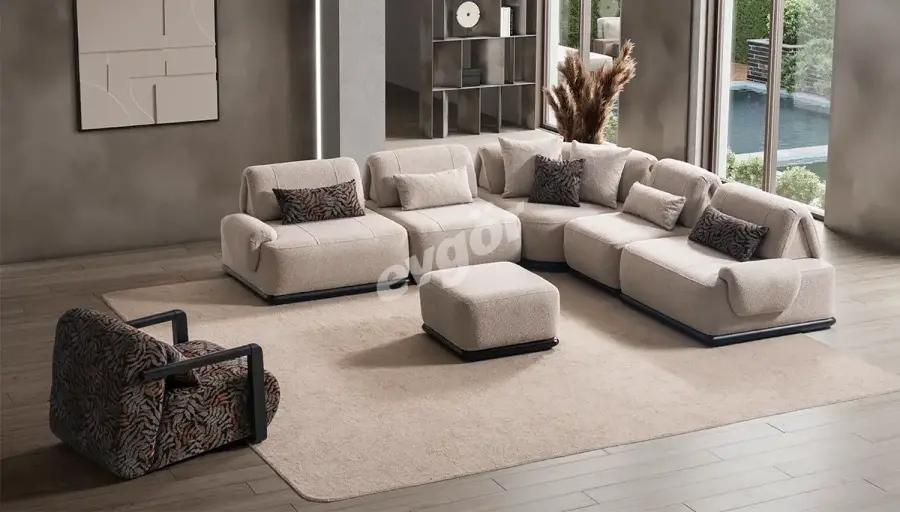 Teddy Modern Sectional Sofa Set - 1