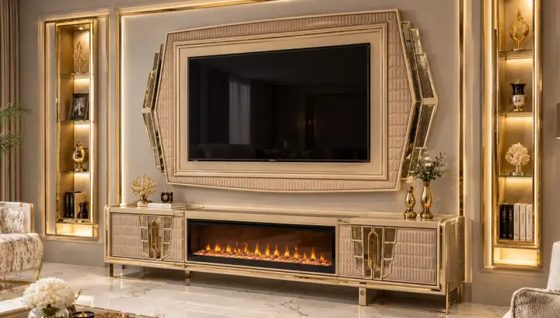 Valen TV Unit with Fireplace