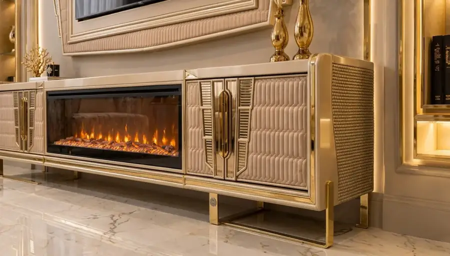 Valen TV Unit with Fireplace - 3