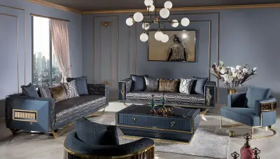 Valentin Metal Sofa Set - 1