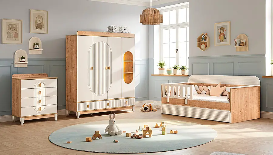 Vanilla Oak Kids Room - 1
