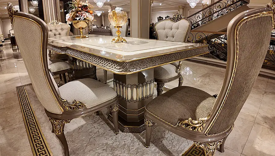 Varna Grey Luxury Dining Room Set - 3