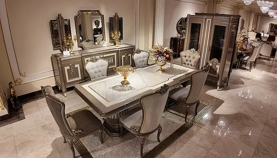 Varna Grey Luxury Dining Room Set - 1