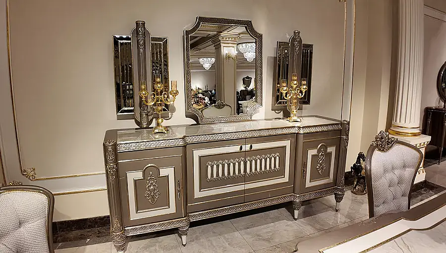 Varna Grey Luxury Dining Room Set - 4