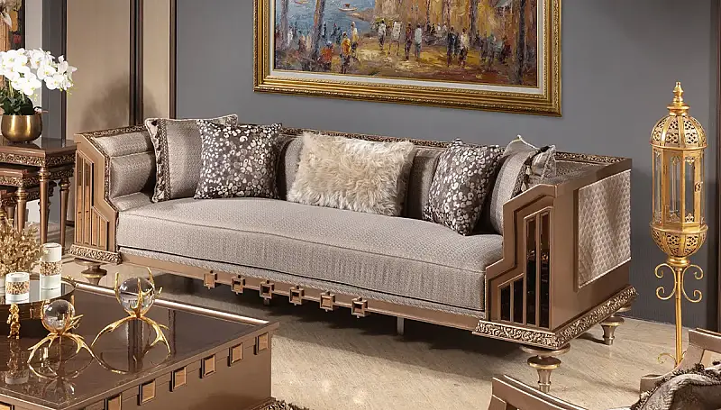 Velur Avant-garde Three Seater Sofa