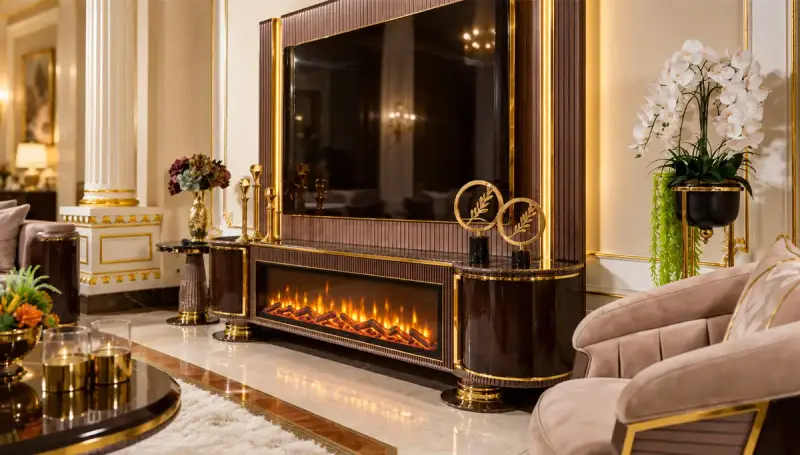 Vento TV Unit with Fireplace - 2