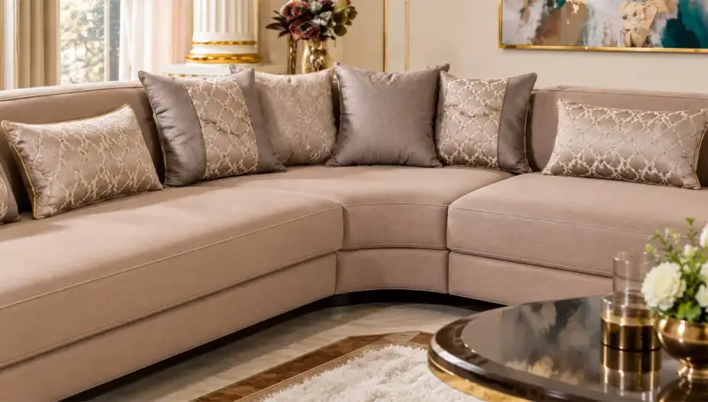 Vesta Luxury Corner Sofa Set - 4