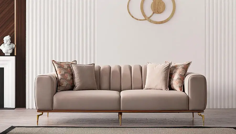 Vesta Modern Three-Seater Sofa Bed - 1