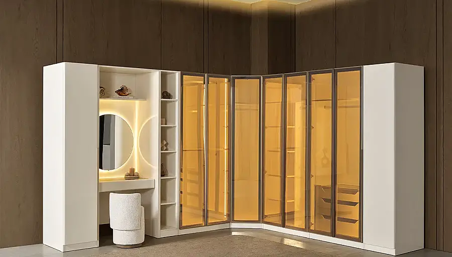 Vienna Modern Corner Wardrobe - 1