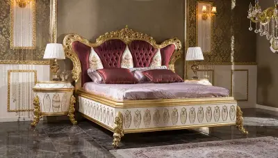 Yakut Bordo Klasik Yatak Odası - 2