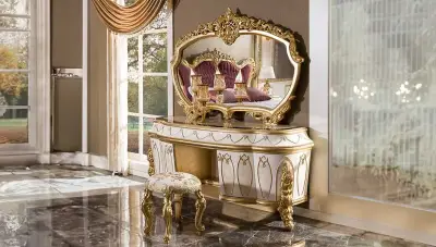 Yakut Bordo Klasik Yatak Odası - 5