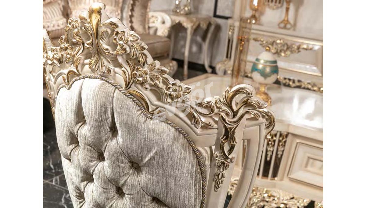 Zarafet White Sofa Set - 5