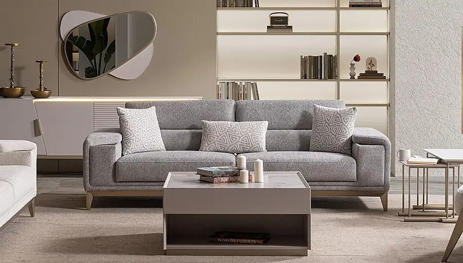 Zera Modern Three Seat Sofa - 1