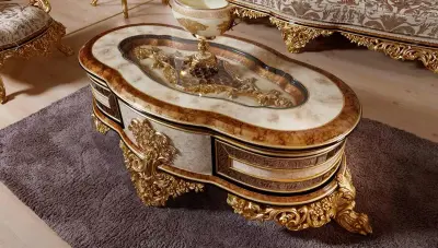 Zerano Carved Sofa Set - 5