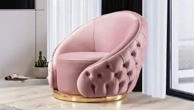 Zeta Pembe Modern Koltuk Takımı - 4