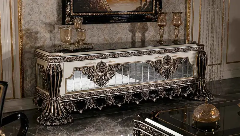 Fethiye Siyah Klasik Yemek Odası - 6