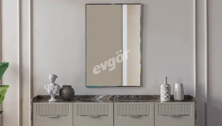 Adelya Antrasit Gri Modern Konsol Aynası - 1