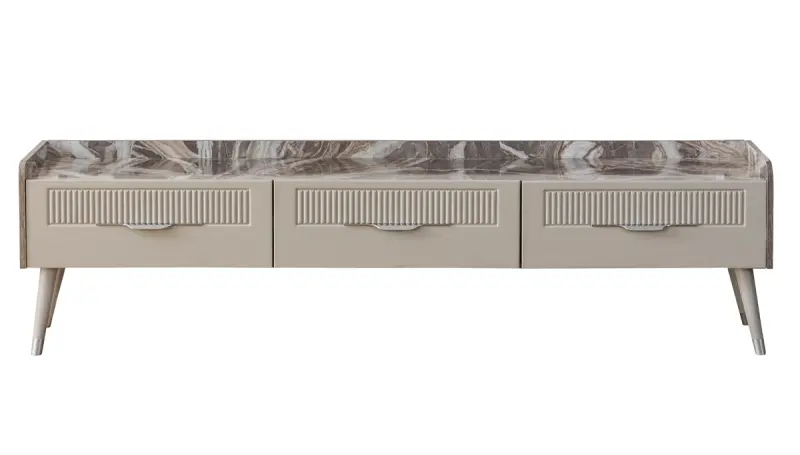 Adelya Krem Modern TV Sehpası