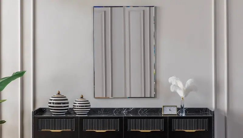 Adelya Siyah Modern Konsol Aynası