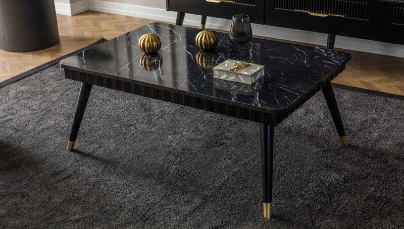 Adelya Siyah Modern Orta Sehpa