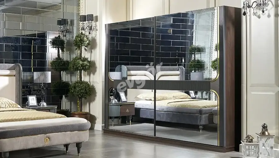 Akron Modern Krem Yatak Odası - 4