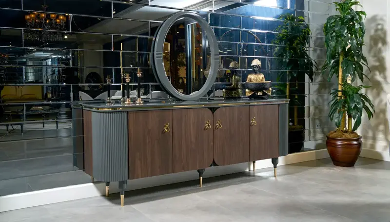 Akron Modern Krem Yemek Odası - 5